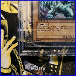 Yu-Gi-Oh! Wavy LOB-001 Blue Eyes White Dragon 1st Edition Gem Mint BGS 9.5/PSA10