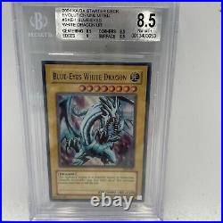 YuGiOh 2004 Blue Eyes White Dragon Ske 001 Card BGS 8.5