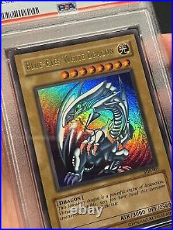 YuGiOh Blue-Eyes White Dragon 1.5 Print SDK-001 PSA 10 GEM MINT
