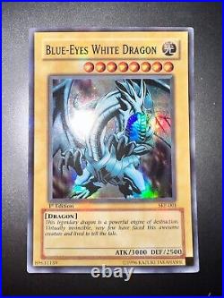 YuGiOh Blue-Eyes White Dragon 1st Edition Card SKE-001 Holo Pristine