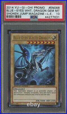 YuGiOh Blue-Eyes White Dragon JUMP-EN068 Promo Graded PSA 10 GEM MINT ULTRA RARE