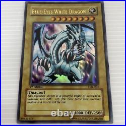 YuGiOh Blue-Eyes White Dragon LOB-001 1st Edition Ultra Rare