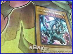 YuGiOh Blue-Eyes White Dragon LOB-E001 1st Edition Ultra Rare English 2002