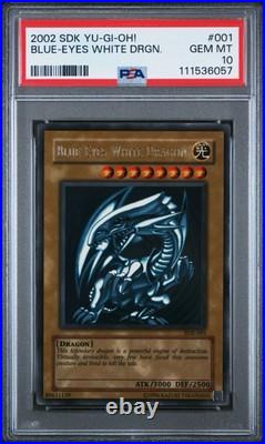 YuGiOh Blue-Eyes White Dragon Original Print SDK-001 PSA 10 GEM MINT