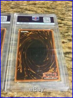 YuGiOh Blue-Eyes White Dragon SDK-001 Dark Magician SDY-006 1st Edition PSA 3/4