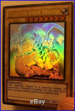 YuGiOh Gold Ghost Rare of BLUE-EYES WHITE DRAGON GLD5-EN001 Limited Edition NEW
