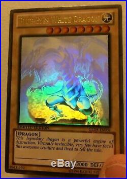 YuGiOh Gold Ghost Rare of BLUE-EYES WHITE DRAGON GLD5-EN001 Limited Edition NEW