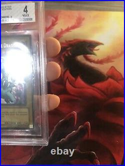 Yugioh 1st Ed WAVY Blue-Eyes White Dragon BGS 4 LOB-001 Ultra Rare N. American
