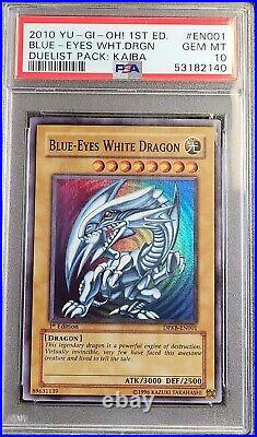 Yugioh 1st Edition Blue-Eyes White Dragon DPKB-EN001 PSA 10 2010
