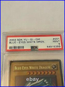 Yugioh 2002 Blue Eyes White Dragon Sdk-001 Mint Ultra R Holo Psa 9