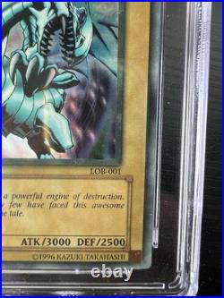 Yugioh 2002 CGC 10 Blue-Eyes White Dragon LOB-001 1st Edition WAVY Ultra R PSA