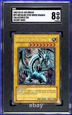Yugioh 2003 Blue-Eyes White Dragon BPT-009 SGC 8 PSA