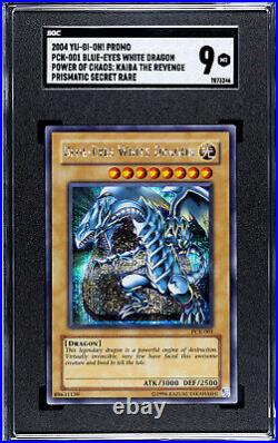 Yugioh 2004 Power Of Chaos Blue-Eyes White Dragon PCK-001 Secret Rare SGC 9 PSA