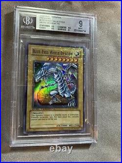 Yugioh BGS 9.0 Blue Eyes White Dragon DTP1-EN001 Duel Terminal Parallel Rare