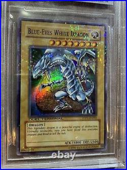 Yugioh BGS 9.0 Blue Eyes White Dragon DTP1-EN001 Duel Terminal Parallel Rare