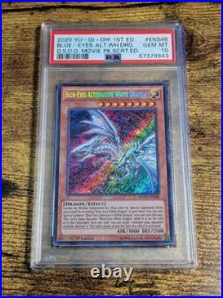 Yugioh Blue Eyes Alternative White Dragon MVP1-ENS46 PSA 10 GEM MINT Movie Pack