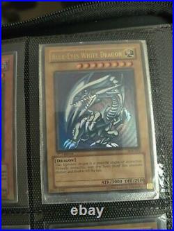 Yugioh Blue-Eyes White Dragon 1st Edition Card. 4 cards together
