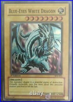 Yugioh Blue-Eyes White Dragon 1st Edition Card, SKE-001 SUPER RARE