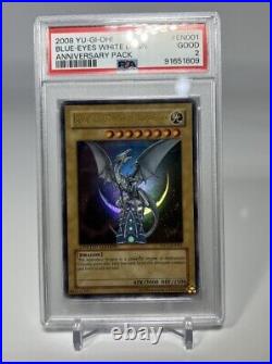 Yugioh Blue Eyes White Dragon Anniversary Pack YAP1-EN001 PSA 2 Limited Ed