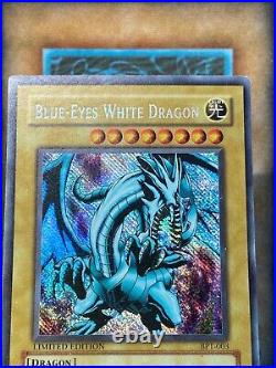 Yugioh Blue-Eyes White Dragon BPT-003 REVERSE Secret Rare Misprint Error LP