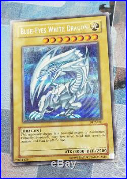 Yugioh Blue Eyes White Dragon DDS-001 Secret Rare Moderately Played VERY RARE