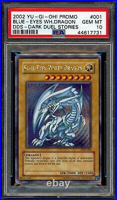 Yugioh Blue Eyes White Dragon DDS Secret Rare PSA 10 GemMint Graded NA-English