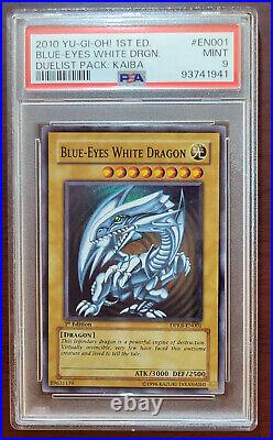 Yugioh! Blue-Eyes White Dragon DPKB-EN001 Super Rare 1st Edition PSA 9 MINT