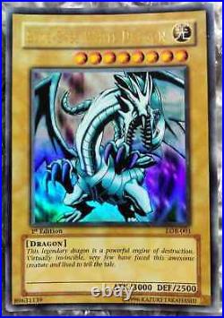 Yugioh Blue Eyes White Dragon Error Full Holo 1st LOB-001 Asia