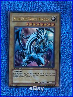 Yugioh Blue Eyes White Dragon LOB-001 1st Edition Asian English
