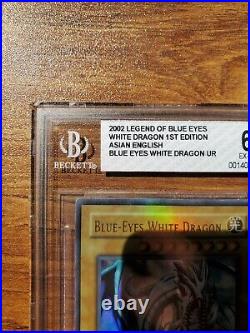 Yugioh Blue Eyes White Dragon LOB-001 1st Edition Asian English BGS 6 PSA