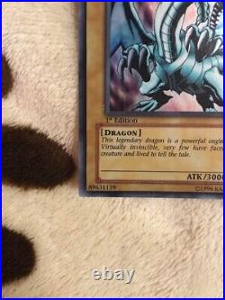 Yugioh Blue Eyes White Dragon LOB-001 1st Edition Ultra Rare Asian LP