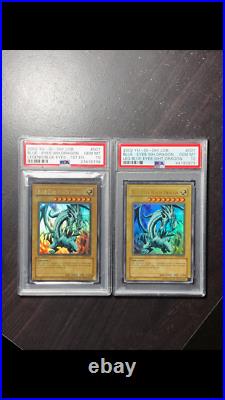 Yugioh Blue Eyes White Dragon LOB-001 1st PSA 10 Wavy + Unlimited Blue Eyes