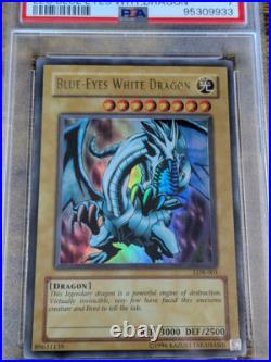 Yugioh Blue-Eyes White Dragon LOB-001 PSA 7 NM Ultra Rare Unlimited