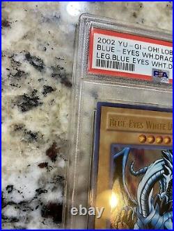 Yugioh Blue Eyes White Dragon LOB-001 Ultra Rare PSA 8 Near Mint / MINT