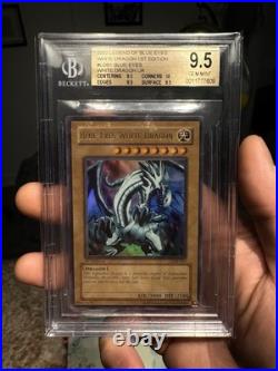 Yugioh Blue Eyes White Dragon LOB 1st NA Glossy BGS 9.5 Quad+ Yugioh Blue Eyes White Dragon LOB 1st NA Glossy BGS 9.5 Quad+