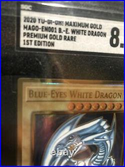 Yugioh Blue-Eyes White Dragon MAGO-EN001 Maximum Gold 1st Edition Misprint