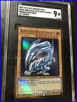 Yugioh Blue-Eyes White Dragon MAGO-EN001 Maximum Gold 1st Edition PSA 9 SGC