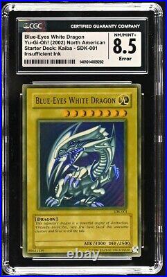 Yugioh Blue Eyes White Dragon SDK-001 Faded CGC 8.5