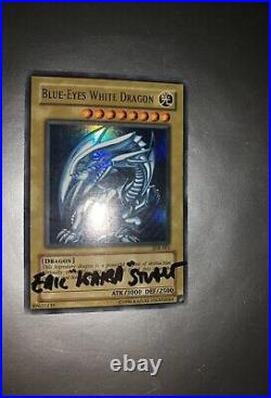Yugioh Blue Eyes White Dragon Sdk-001 Eric Stuart signed Kaiba Autograph Proof