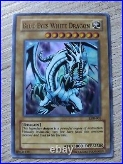 Yugioh Blue-Eyes White Dragon Ultra Rare LOB MINT Potential High Grade