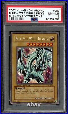 Yugioh Bpt-003 Blue-eyes White Dragon Secret Rare Holo Foil Psa 8 Mint #65392820
