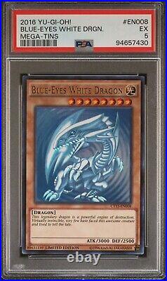 Yugioh Card Blue Eyes White Dragon CT13-EN008 Ultra Rare Limited Holofoil PSA 5