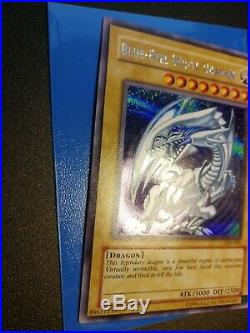 Yugioh DDS 001 Blue Eyes White Dragon NM with small corner nick