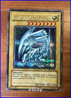 Yugioh DDS-001 Blue Eyes White Dragon REAL MINT or NM, Never Played (RARE)