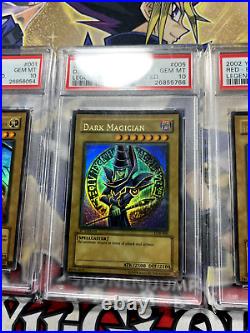 Yugioh ENTIRE PSA 10 Legend Blue-Eyes White Dragon LOB Wavy 1st Edition Holo Set