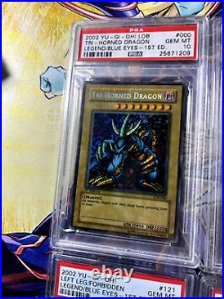 Yugioh ENTIRE PSA 10 Legend Blue-Eyes White Dragon LOB Wavy 1st Edition Holo Set