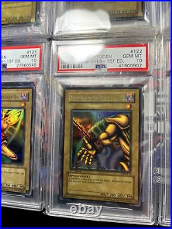 Yugioh ENTIRE PSA 10 Legend Blue-Eyes White Dragon LOB Wavy 1st Edition Holo Set