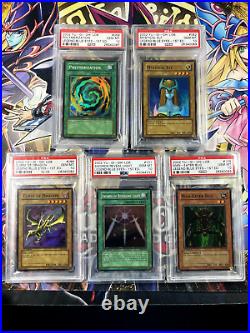 Yugioh ENTIRE PSA 10 Legend Blue-Eyes White Dragon LOB Wavy 1st Edition Holo Set