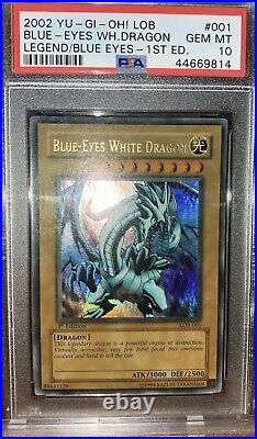 Yugioh LOB Blue Eyes White Dragon WAVY 1st Edition PSA 10