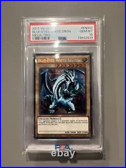 Yugioh PSA 10 GEM MINT Blue-Eyes White Dragon CT14-EN002 Secret Rare Promo